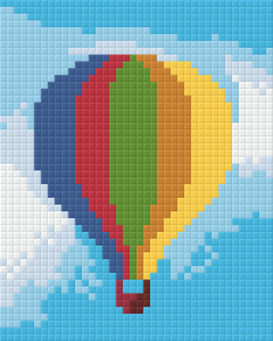 Hot Air Balloon 2 One [1] Baseplate PixelHobby Mini-mosaic Art Kit